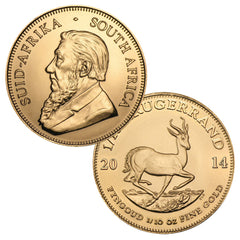 South African Gold Krugerrand Collectible Coin - Brilliant Uncirculated - Random-1