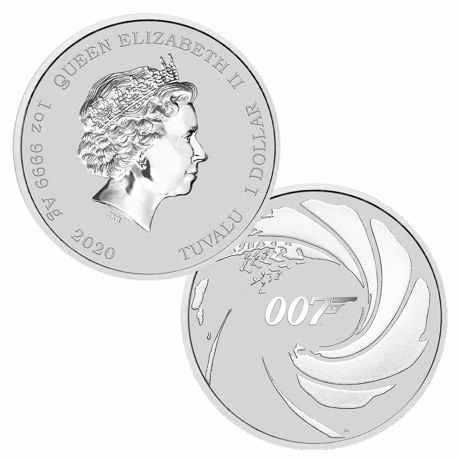 2020 Tuvalu $1 1 oz .9999 Silver 007 James Bond Brilliant Uncirculated-3