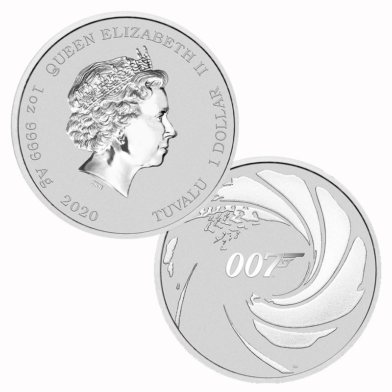 2020 Tuvalu $1 1 oz .9999 Silver 007 James Bond Brilliant Uncirculated-3