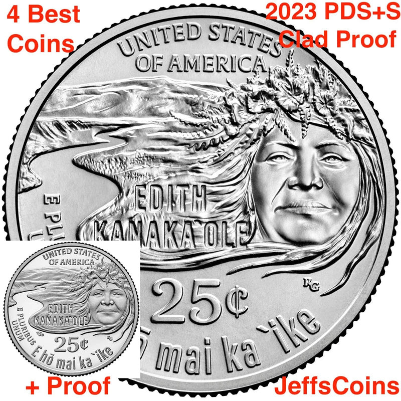 2023 S Edith Kanakaʻole Hawaii American Women Series Quarter 999 SILVER PROOF #7-14