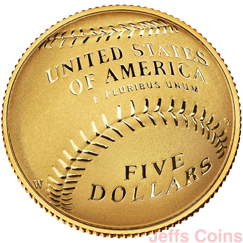2014 W National Baseball Hall of Fame Gold Proof $5 Dollar US Mint Box COA B31-1