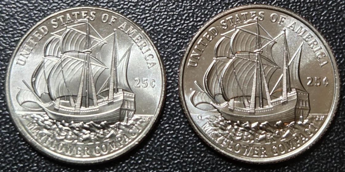 2026-P/D Semi-Quincentennial Mayflower Compact Uncirculated Quarter 2-Coin Set