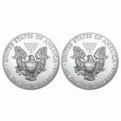 2019 & 2020 $1 American Silver Eagle Brilliant Uncirculated with Air-Tite-1