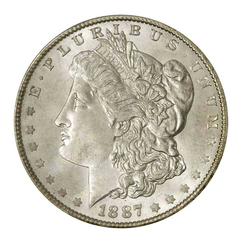 1887 P Morgan Silver Dollar $1 Brilliant Uncirculated BU 90% Silver-1