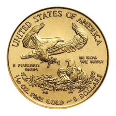 1/10 Ounce Gold American Eagle $5 BU - Random Date-1