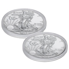 2019 & 2020 $1 American Silver Eagle Brilliant Uncirculated with Air-Tite-2