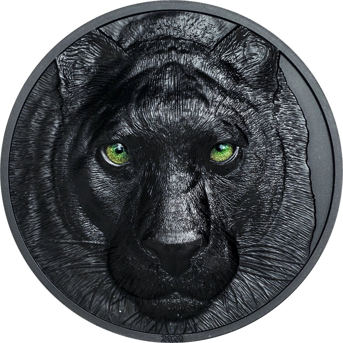 Black Panther 2 oz silver coin obsidian black Palau 2020