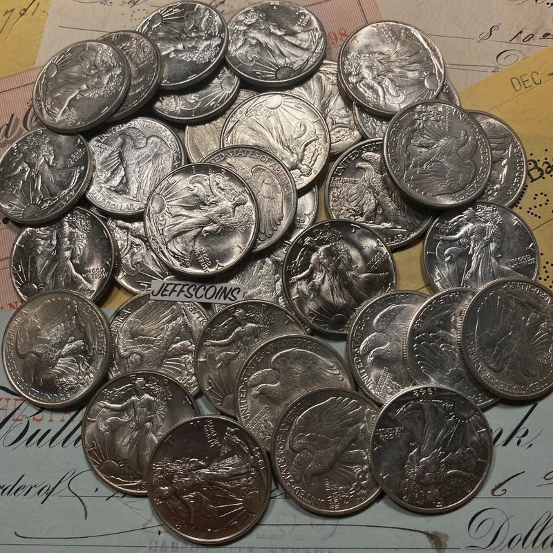 ✯Estate Coin Lot Walking Liberty Half Dollars Uncirculated UNC MS BU+ ✯-2