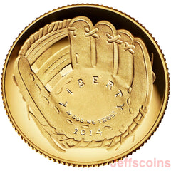2014 W National Baseball Hall of Fame Gold Proof $5 Dollar US Mint Box COA B31-2