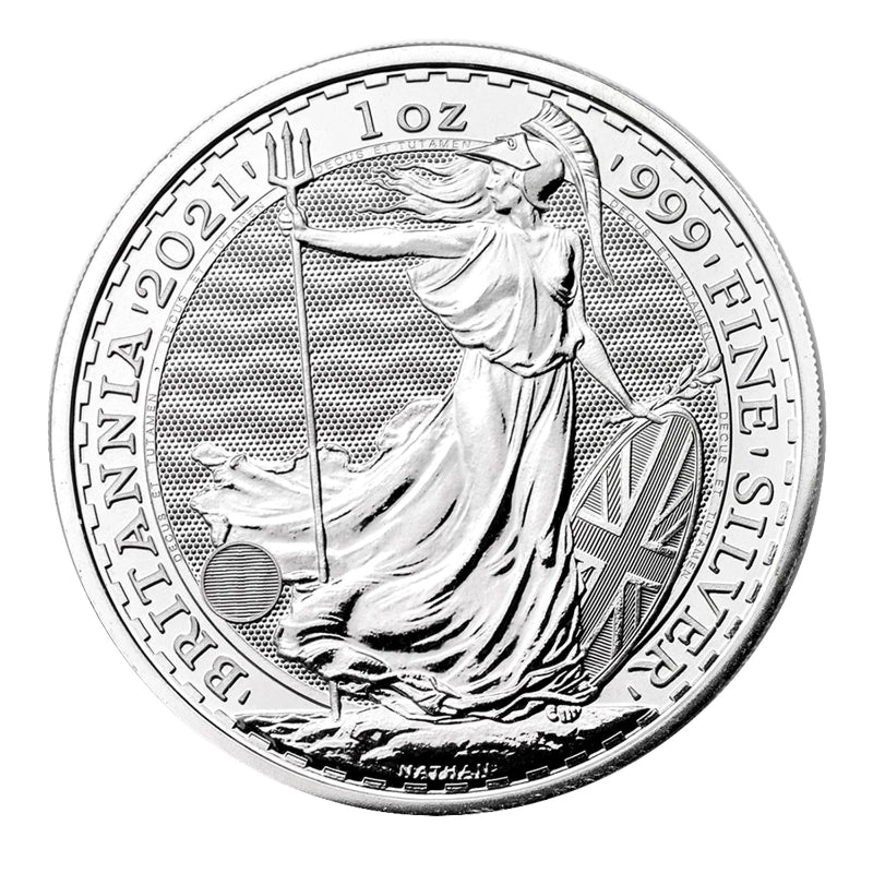 2021 Great Britain £2 Silver Britannia 1oz .999 BU Brilliant Uncirculated