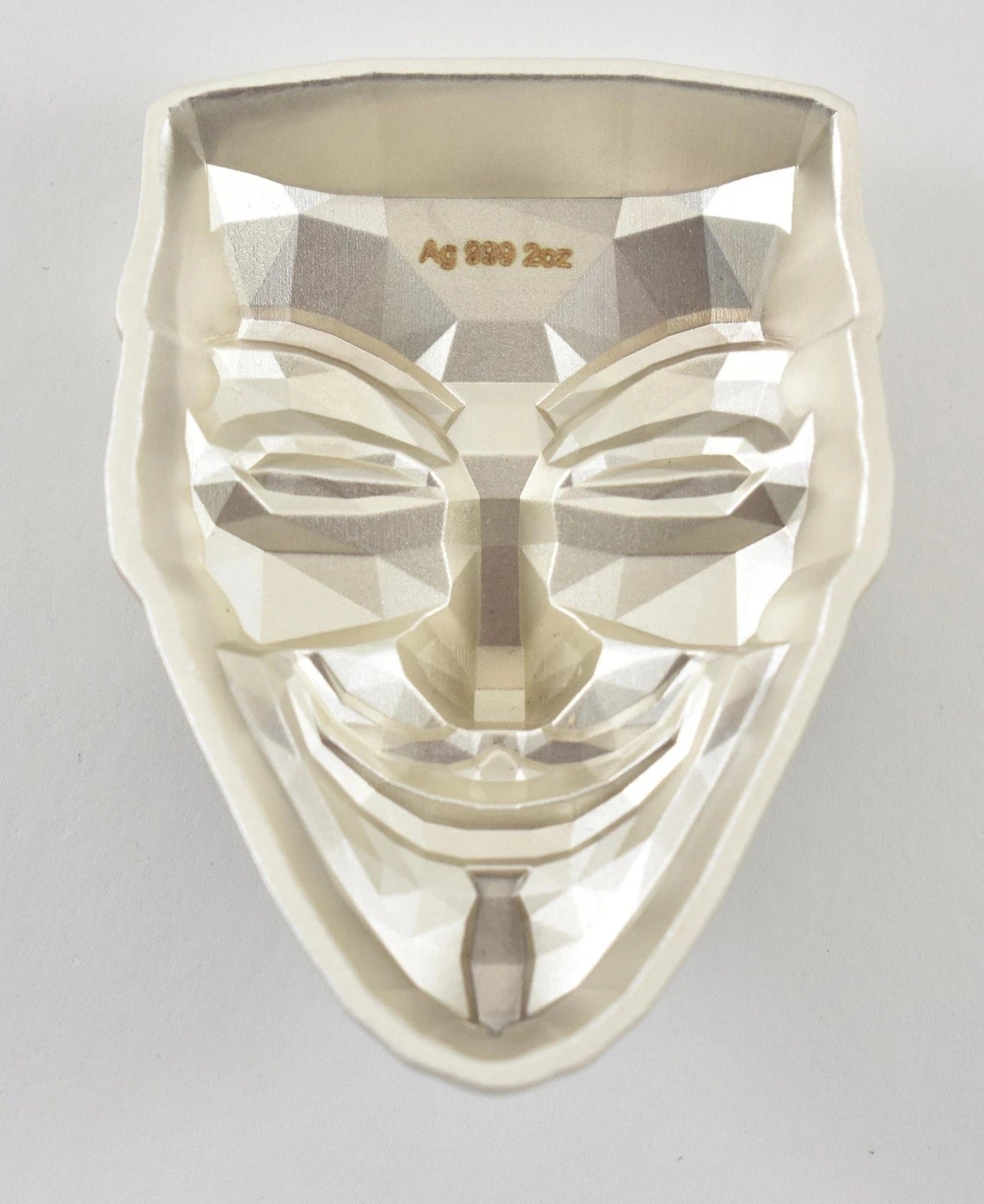 2 Oz Silver V For Vendetta Guy Fawkes Mask