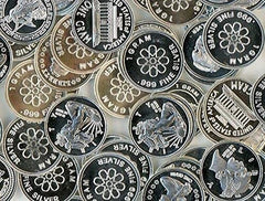 (5x) Pure .999 Silver Rounds Bullion Estate Lot & Vials Gold Flakes - Buy 2+-2