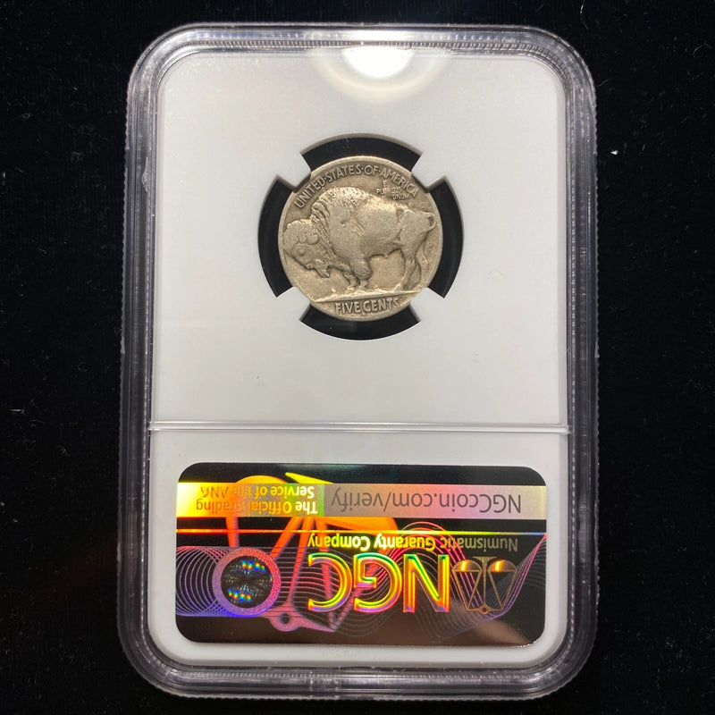 1913 S 5 Cent Buffalo Nickel US Mint NGC F15 Rare Type 2 Doubled Variety-3