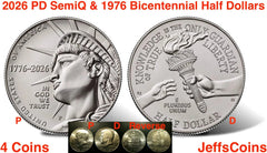 2026 P D Enduring Liberty Half Dollar Kennedy Mayflower Quarter LOW PD Presale 4-4