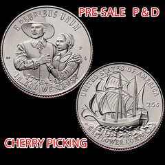 1776-2026 P D Semi-Quincentennial Mayflower Compact Quarters 2 COIN ⭐FROM ROLLS⭐-3