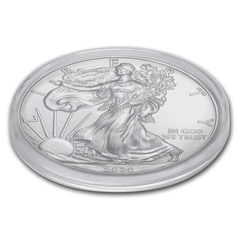 2019 & 2020 $1 American Silver Eagle Brilliant Uncirculated with Air-Tite-3