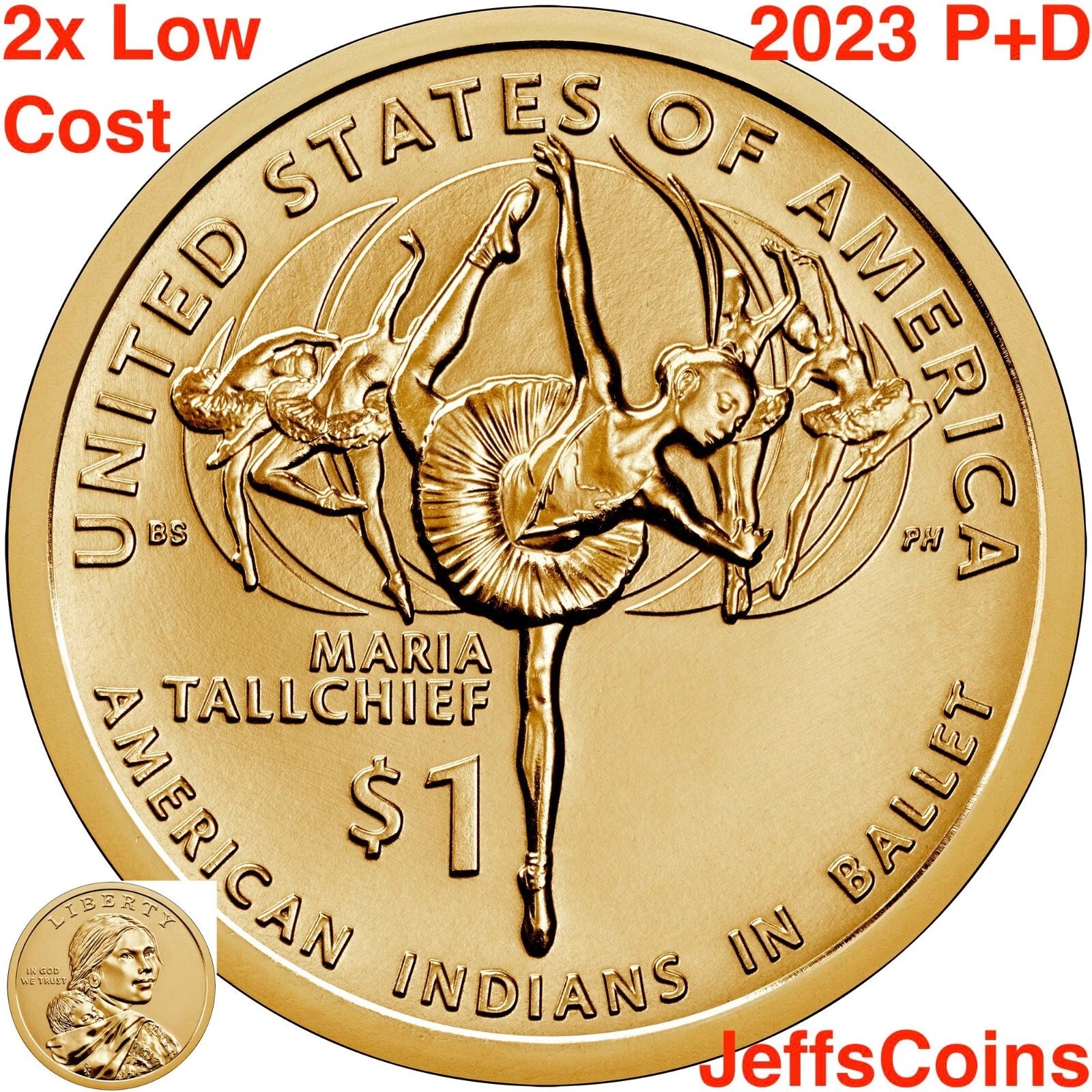 2024 P D Native American Indian Citizenship Act of 1924 Sacagawea 2 Low Cost PD-6