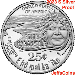 2023 S Edith Kanakaʻole Hawaii American Women Series Quarter 999 SILVER PROOF #7-5
