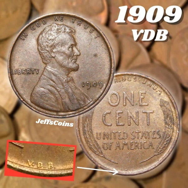 ✯ 1909 P VDB Lincoln Cent ✯ From Estate Hoard Penny Rare ✯-3
