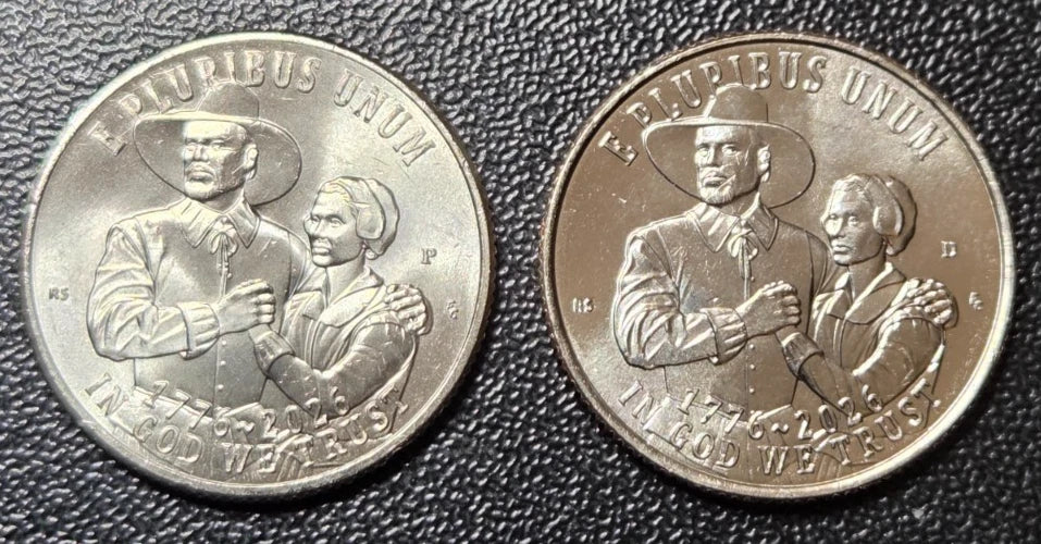 2026-P/D Semi-Quincentennial Mayflower Compact Uncirculated Quarter 2-Coin Set