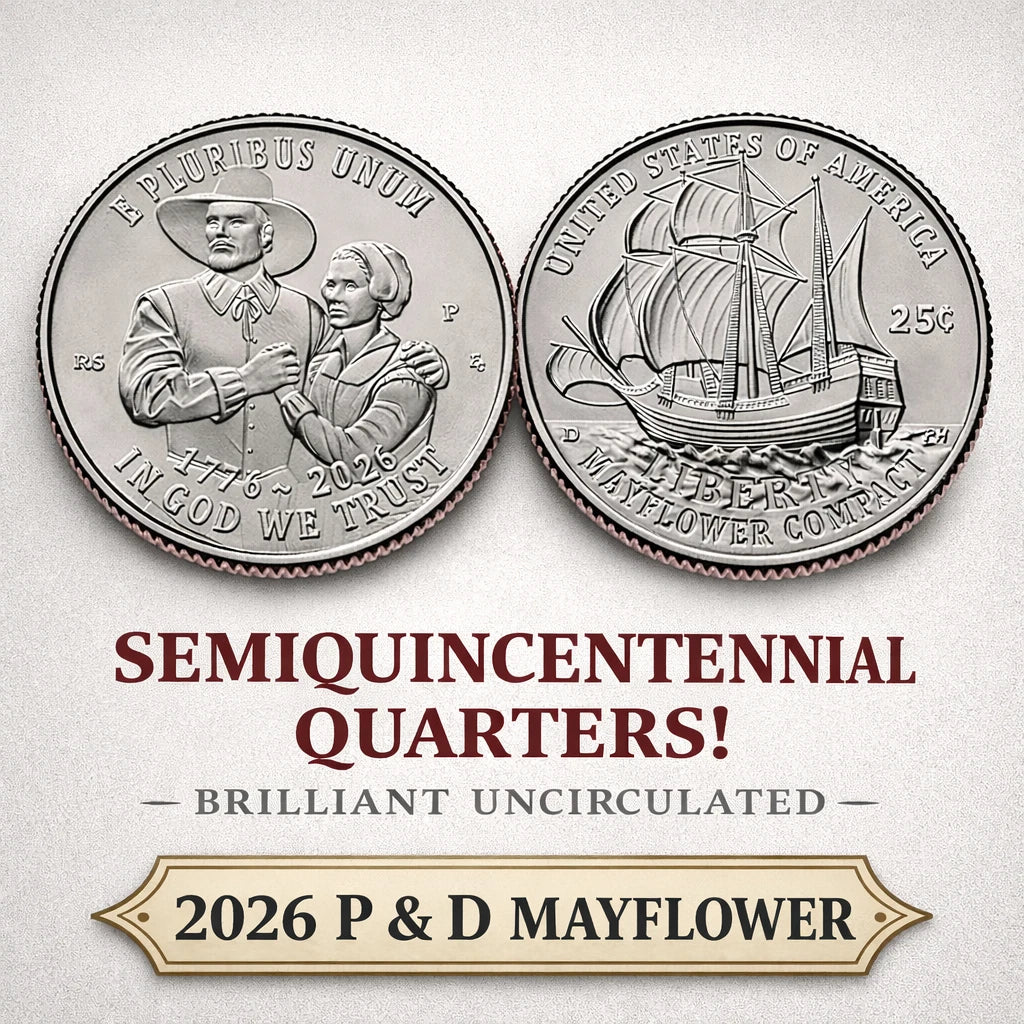 2026 SemiQ Mayflower Compact P & D ~ Uncirculated ~ Two Quarters Set!-4