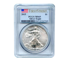 2015 $1 American Silver Eagle MS69 PCGS - First Strike-3