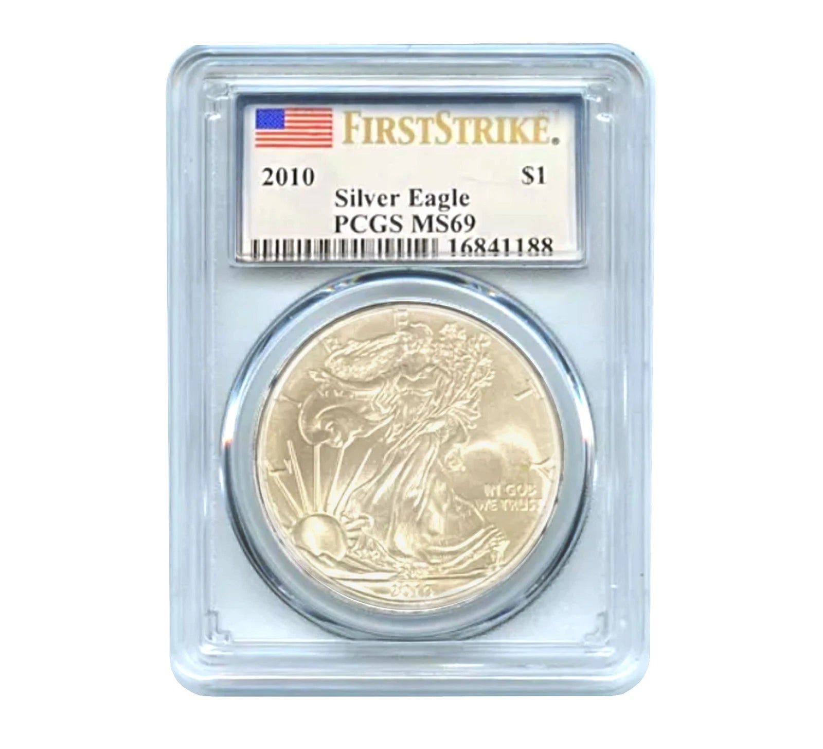 2010 $1 American Silver Eagle MS69 PCGS - First Strike-1
