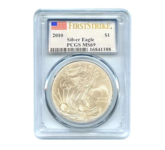 2010 $1 American Silver Eagle MS69 PCGS - First Strike-1
