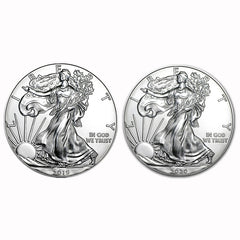 2019 & 2020 $1 American Silver Eagle Brilliant Uncirculated with Air-Tite-4