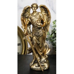 A Bronzed Greek Orthodox Christian Church Archangel Of The Angelic Council Statue 5' Tall Figurine (Jehudiel The Laudation